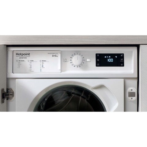 Hotpoint BI WDHG 861485 EU lavasciuga Da incasso Caricamento frontale Bianco D