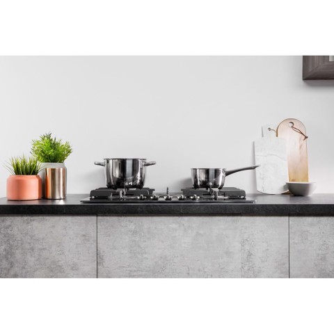 Hotpoint FTGHG 751 D/HA(BK) Nero Da incasso 75 cm Gas 5 Fornello(i)