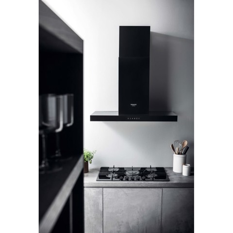 Hotpoint FTGHG 751 D/HA(BK) Nero Da incasso 75 cm Gas 5 Fornello(i)