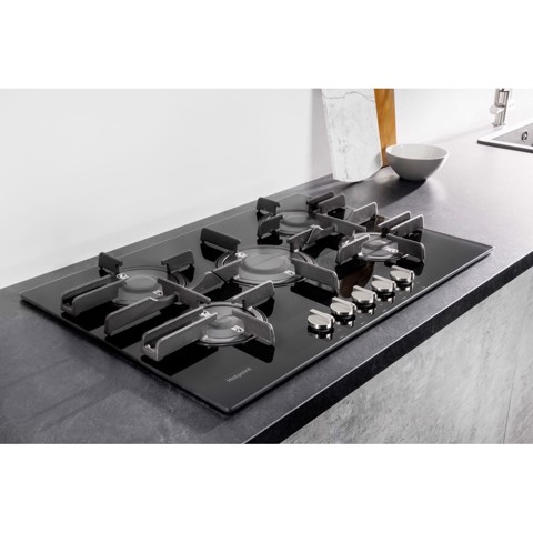 Hotpoint FTGHG 751 D/HA(BK) Nero Da incasso 75 cm Gas 5 Fornello(i)