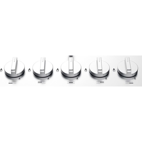 Hotpoint FTGHL 751 D/IX/HA Acciaio inossidabile Da incasso 75 cm Gas 5 Fornello(i)