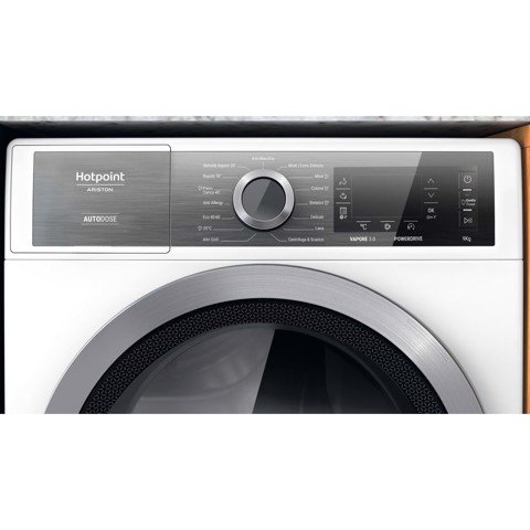Hotpoint H8 W946WB IT lavatrice Caricamento frontale 9 kg 1400 Giri/min A Bianco