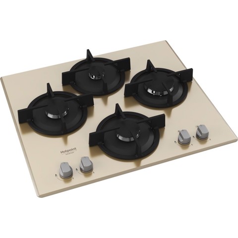 Hotpoint HAGD 61S/CH Champagne Da incasso 60 cm Gas 4 Fornello(i)