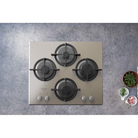 Hotpoint HAGD 61S/CH Champagne Da incasso 60 cm Gas 4 Fornello(i)