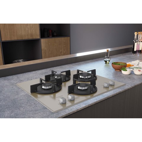 Hotpoint HAGD 61S/CH Champagne Da incasso 60 cm Gas 4 Fornello(i)