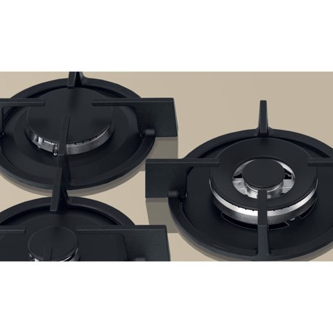 Hotpoint HAGD 72S/CH Champagne Da incasso 73 cm Gas 5 Fornello(i)