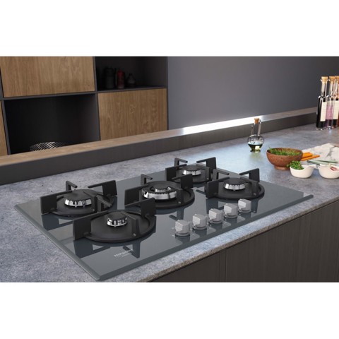 Hotpoint HAGD 72S/MR Specchio Da incasso 73 cm Gas 5 Fornello(i)