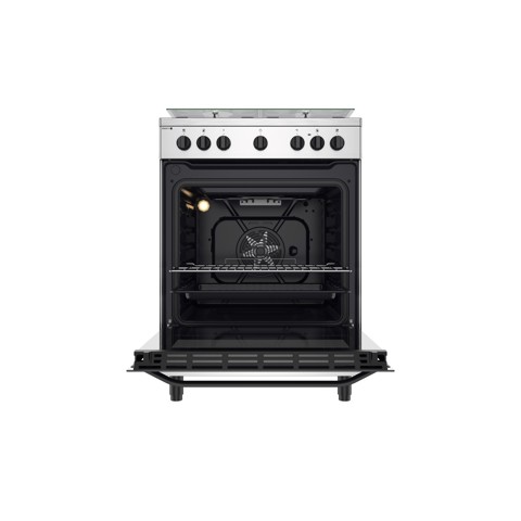 Hotpoint HS68G5PHX/E/1 Cucina Elettrico Gas Nero, Acciaio inossidabile A