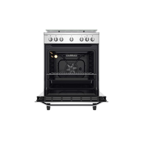 Hotpoint HS68G8PHX/E/1 Cucina Elettrico Gas Nero, Acciaio inossidabile A