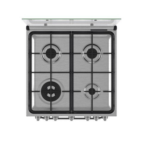 Hotpoint HS68G8PHX/E/1 Cucina Elettrico Gas Nero, Acciaio inossidabile A