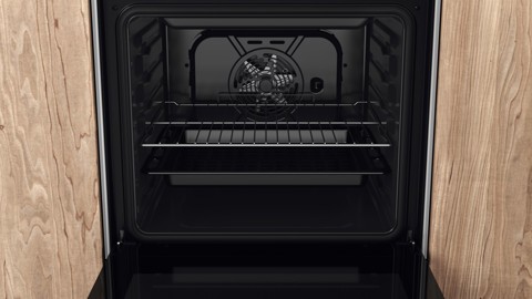 Hotpoint HS68G8PHX/E/1 Cucina Elettrico Gas Nero, Acciaio inossidabile A