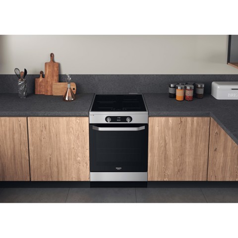 Hotpoint HS68IQ8CHX/E Cucina Piano cottura a induzione Acciaio inossidabile A