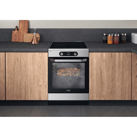 Hotpoint HS68IQ8CHX/E Cucina Piano cottura a induzione Acciaio inossidabile A