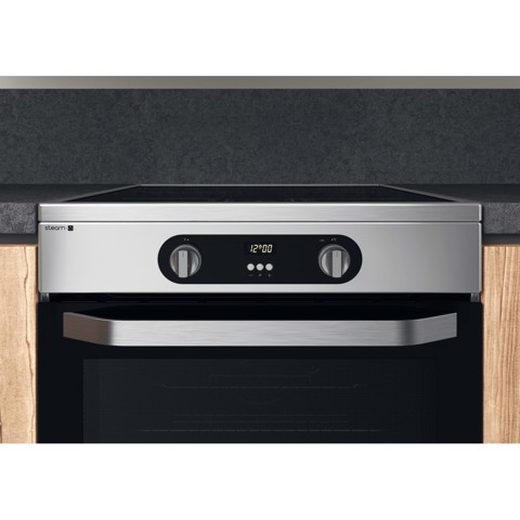 Hotpoint HS68IQ8CHX/E Cucina Piano cottura a induzione Acciaio inossidabile A
