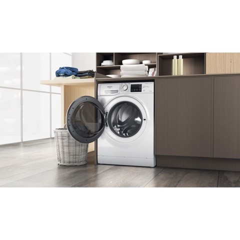 Hotpoint NDB 10736 WA IT lavasciuga Libera installazione Caricamento frontale Bianco D