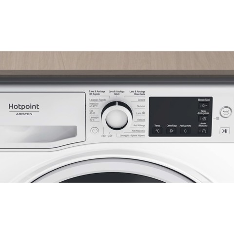 Hotpoint NDB 10736 WA IT lavasciuga Libera installazione Caricamento frontale Bianco D
