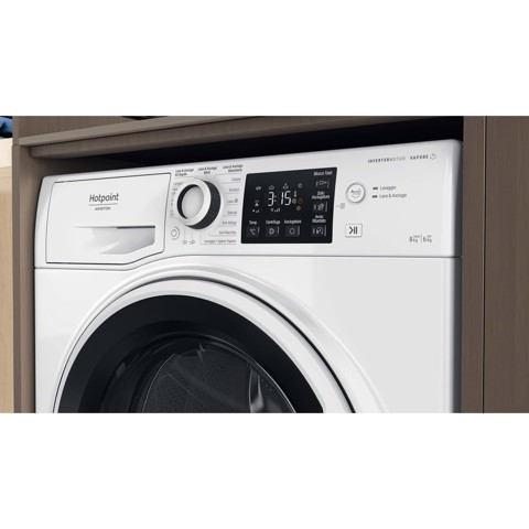 Hotpoint NDB 8636 WA IT lavasciuga Libera installazione Caricamento frontale Bianco D