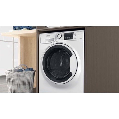 Hotpoint NDB 8636 WA IT lavasciuga Libera installazione Caricamento frontale Bianco D