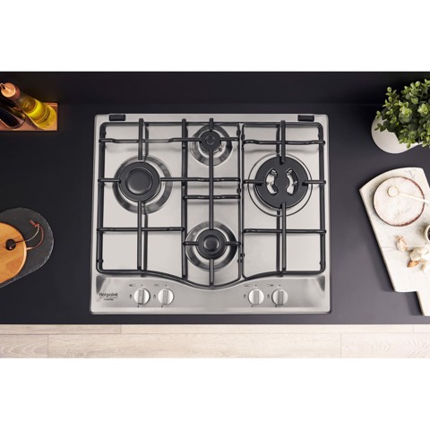 Hotpoint PCN 642 T/IX/HAR Acciaio inossidabile Da incasso 60 cm Gas 4 Fornello(i)