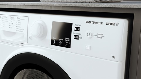 Hotpoint RSSF R327 IT lavatrice Caricamento frontale 7 kg 1200 Giri/min D Bianco