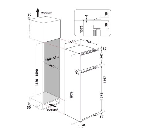Hotpoint T 16 A2 D/HA 2 Da incasso 239 L E Grigio
