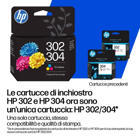 HP Cartuccia di inchiostro nero originale 302XL/304XL