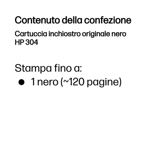 HP Cartuccia inchiostro originale nero 304