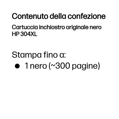 HP Cartuccia inchiostro originale nero 304XL