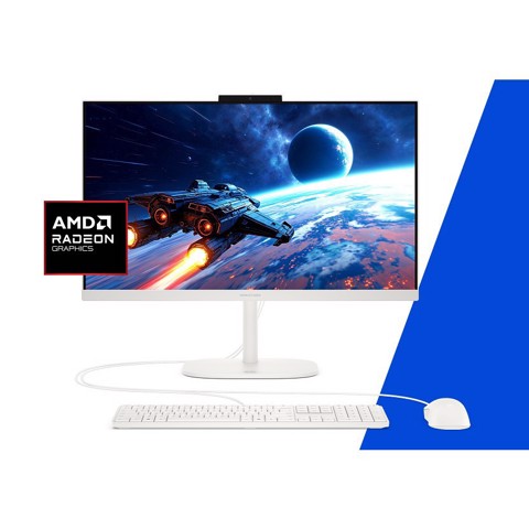 HP E09C8EA All-in-One PC AMD Ryzen™ 5 40 60,5 cm (23.8") 1920 x 1080 Pixel 8 GB LPDDR5x-SDRAM 512 GB SSD Windows 11 Home Wi-Fi 6 (802.11ax) Bianco