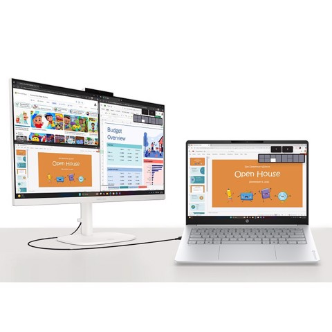 HP E09C8EA All-in-One PC AMD Ryzen™ 5 40 60,5 cm (23.8") 1920 x 1080 Pixel 8 GB LPDDR5x-SDRAM 512 GB SSD Windows 11 Home Wi-Fi 6 (802.11ax) Bianco