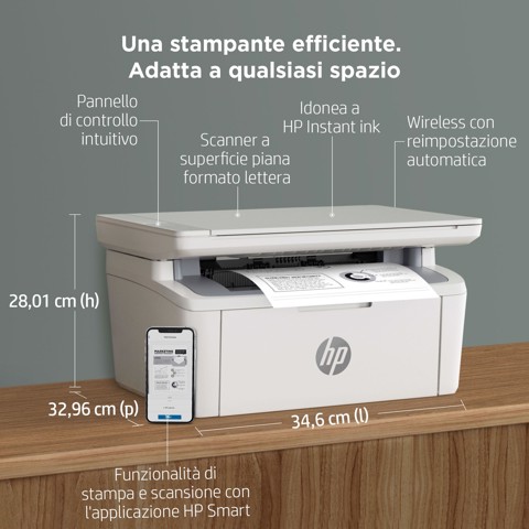 HP LaserJet M140w Stampante laser compatta multifunzione