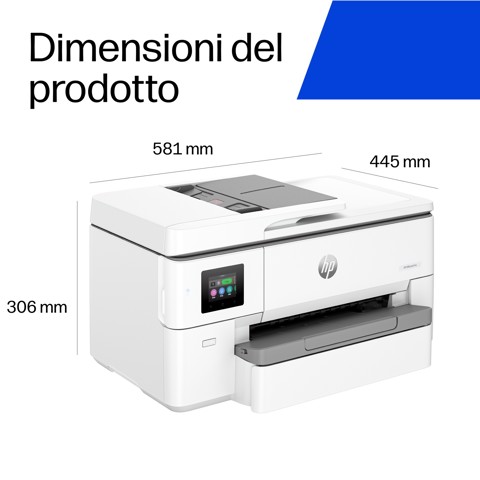 HP OfficeJet Pro 9720e Wireless All-in-One Colore Stampante, Stampa fronte/retro; fotocopiatrice, scanner