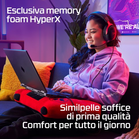 HyperX Cloud III – Cuffie da gaming (nero-rosso)