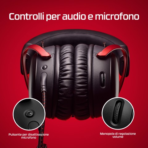 HyperX Cloud III – Cuffie da gaming (nero-rosso)