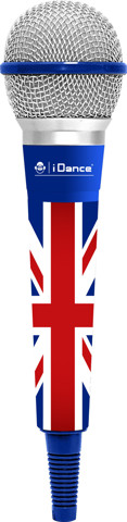 iDance CLM8 microfono Blu, Rosso Microfono per karaoke