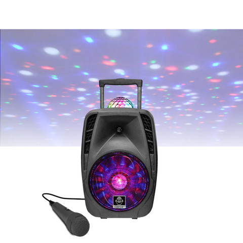 iDance Groove 216 Cassa Trolley Bluetooth a batterie con microfono incluso Nero 100 W