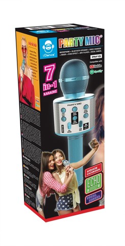 iDance PARTY MIC Blu Microfono per karaoke