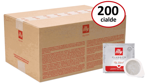 Illy Cialde caffè Classico 200 pz monodose confezionati singolarmente in atmosfera protettiva