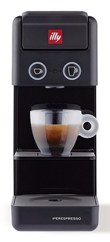Illy Y3.3 Nera Macchina per caffè a capsule iperespresso - in omaggio 36 classic, 18 intenso