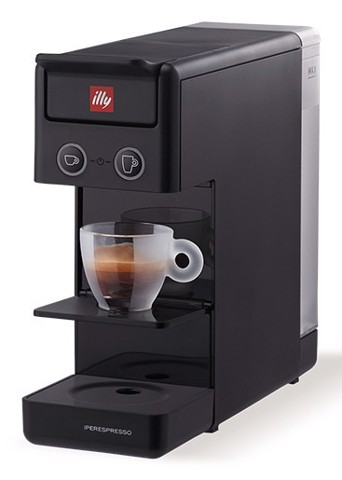 Illy Y3.3 Nera Macchina per caffè a capsule iperespresso - in omaggio 36 classic, 18 intenso