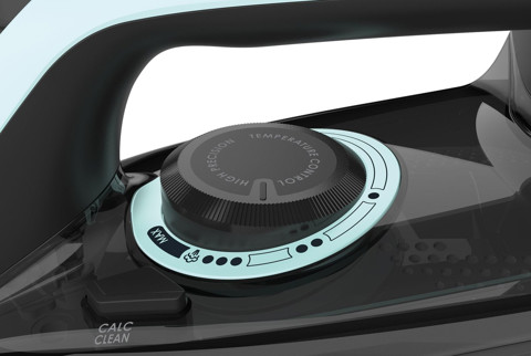 Imetec Ferro da stiro Onda F1 a secco e a vapore 2400 W Nero, Turchese