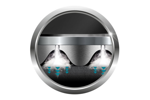 Imetec Ferro da stiro Onda F1 a secco e a vapore 2400 W Nero, Turchese