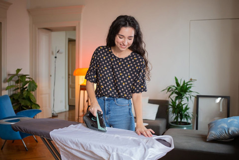 Imetec Ferro da stiro Onda F1 a secco e a vapore 2400 W Nero, Turchese