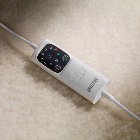 Imetec Scaldasonno Adapto 100% Lana e Merino, Sing. 150x80 cm, Riscaldamento rapido, Tecnologia Adapto, 6 temperature