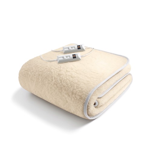 Imetec Scaldasonno Comfort Matrimoniale 160x150 cm, 50% Lana e Merino, 2 Temperature, Sistema Sicurezza ElectroBlock, Bassi Consumi, Made in Italy