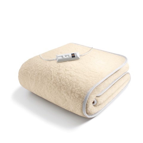 Imetec Scaldasonno Comfort Singolo 80x150 cm, 50% Lana e Merino, 2 Temperature, Sistema Sicurezza ElectroBlock, Bassi Consumi, Made in Italy