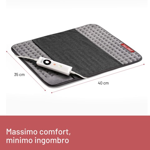 Imetec Termoforo Multiuso Intellisense Comfort, per schiena e addome, 40x35 cm, 5 temperature, Rapido riscaldamento