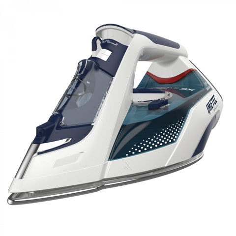 Imetec ZeroCalc Z3 3500 Ferro da stiro a secco e a vapore Acciaio inossidabile 2400 W Blu, Bianco