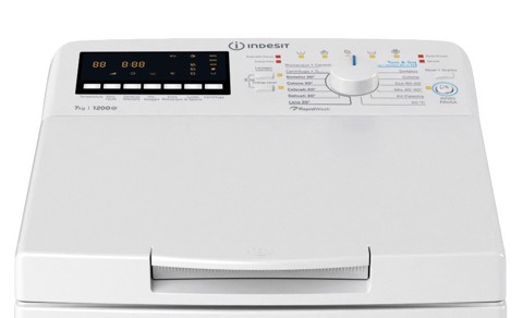 Indesit BTW B7251P IT lavatrice Caricamento dall'alto 7 kg 1200 Giri/min Bianco
