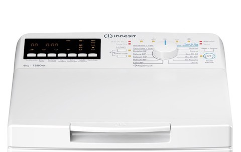 Indesit BTW S6251P IT/1 lavatrice Caricamento dall'alto 6 kg 1200 Giri/min Bianco